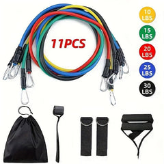 11pcs TPE Fitness Tensioner Set Elastic Rope Home Tension Bands Training