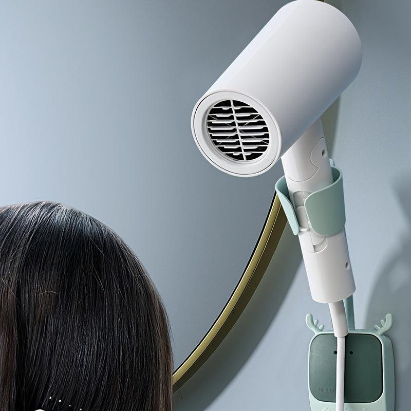360 Adjustable No Punch Hair Dryer Rack and Shower Head Bracket