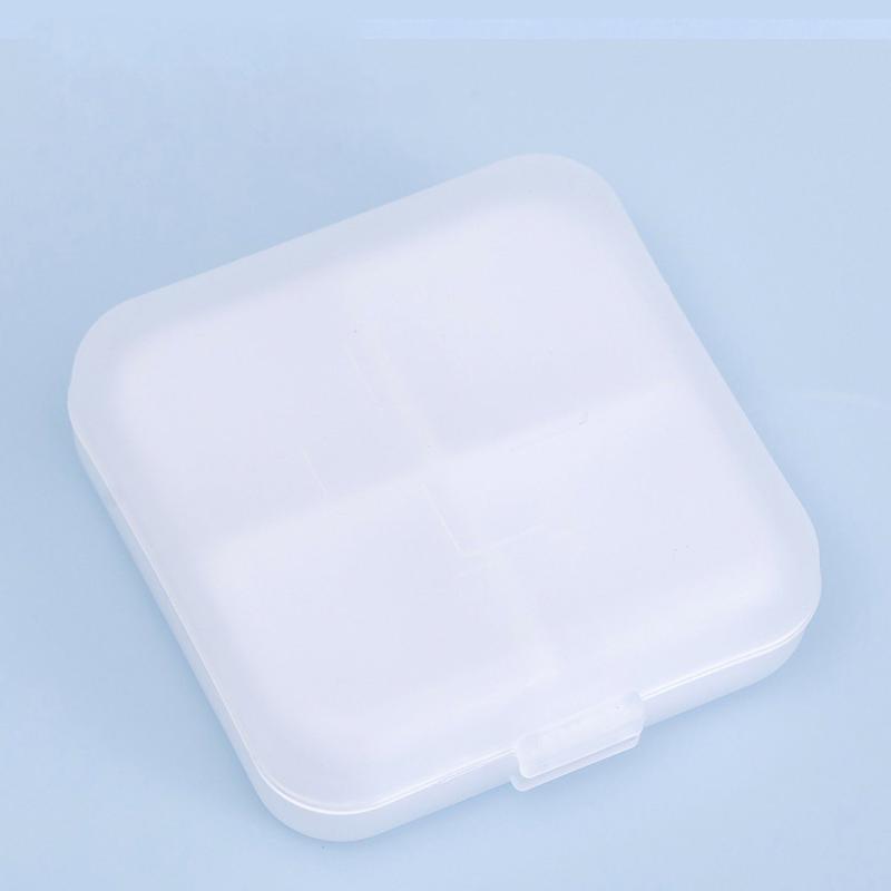Portable Travel Pill Box 4 Compartments Dispensing Pill Box