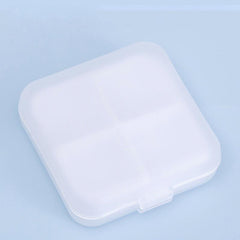 Portable Travel Pill Box 4 Compartments Dispensing Pill Box