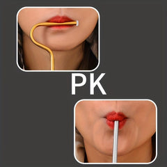 Stainless Steel Beauty Straw Lip Wrinkle Prevention