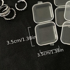 Clear Plastic Storage Box With Lid For Jewelry Earrings Necklaces