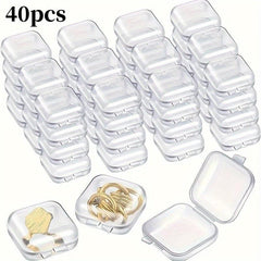 Clear Plastic Storage Box With Lid For Jewelry Earrings Necklaces