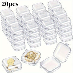 Clear Plastic Storage Box With Lid For Jewelry Earrings Necklaces