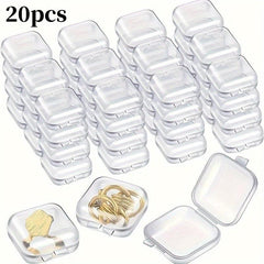 Clear Plastic Storage Box With Lid For Jewelry Earrings Necklaces