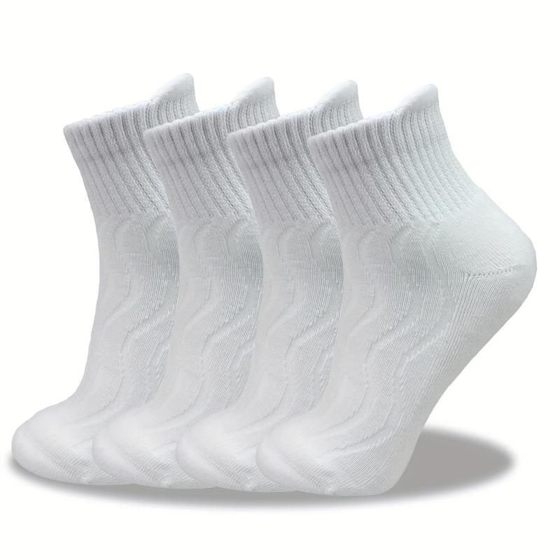 4 Pairs Non Binding Diabetic Ankle Socks Unisex Cotton Cushioned