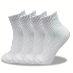 4 Pairs Non Binding Diabetic Ankle Socks Unisex Cotton Cushioned
