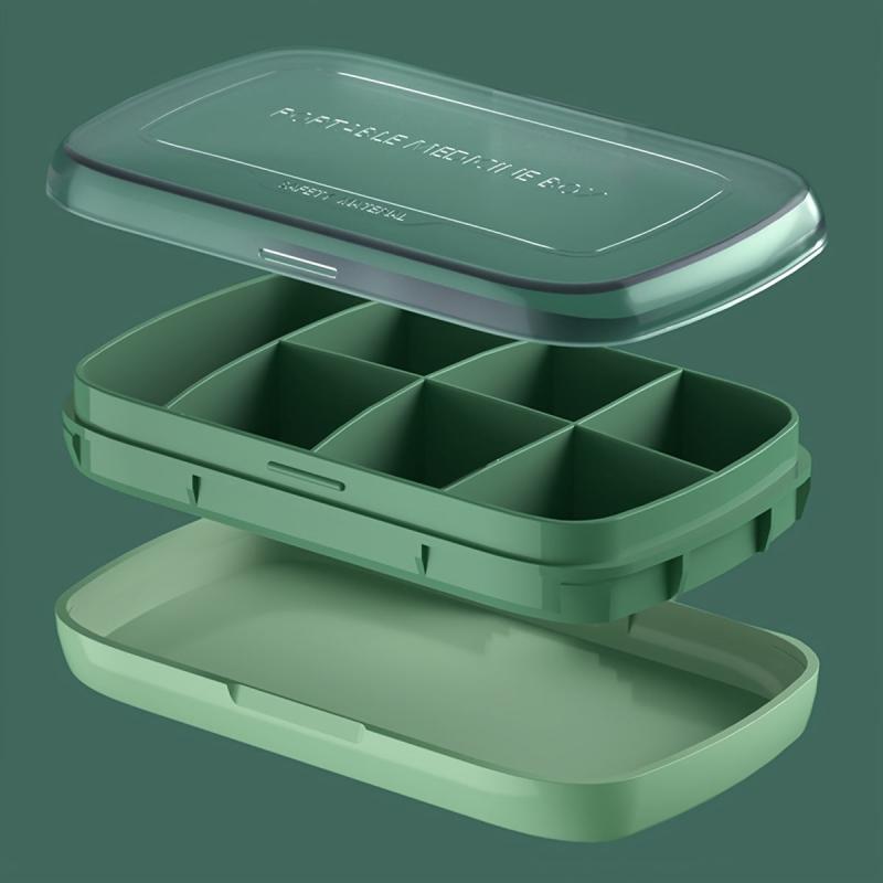 7 Compartments Weekly Pill Organizer Travel Pill Dispenser