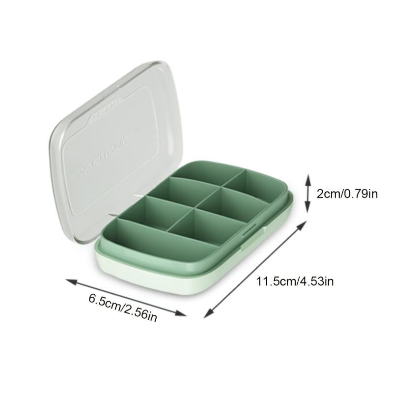 7 Compartments Weekly Pill Organizer Travel Pill Dispenser