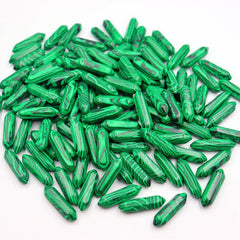 Green Malachite Healing Crystal Wands Set, Hexagonal Tip Reiki Energy Balancing