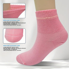4Pairs Diabetic Ankle Socks Non Binding Cuffs Bamboo Soft Comfy Socks