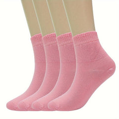 4Pairs Diabetic Ankle Socks Non Binding Cuffs Bamboo Soft Comfy Socks