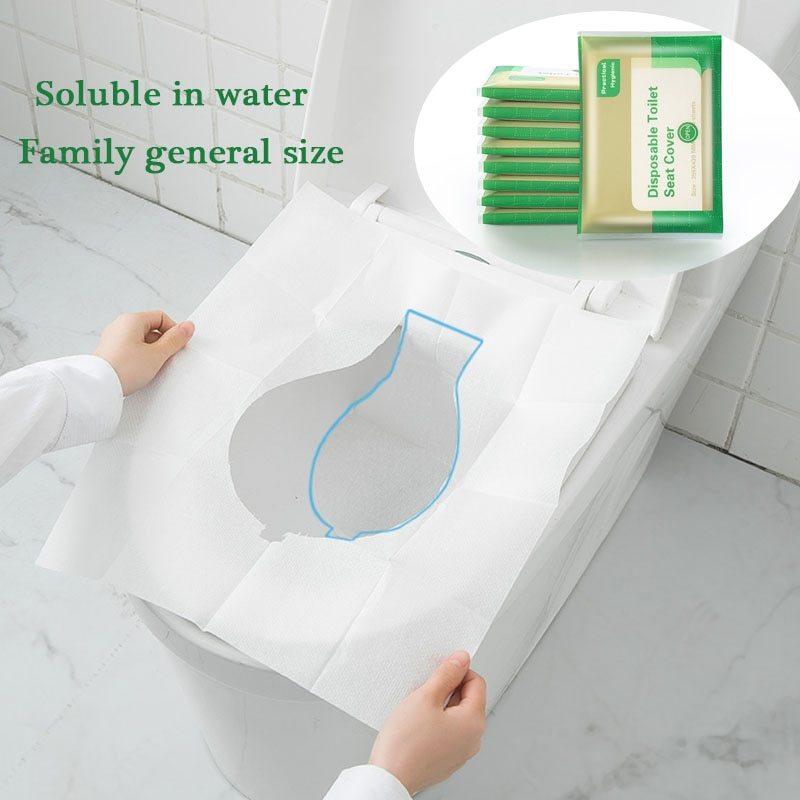 50pcs Disposable Toilet Seat Cover Waterproof Safety Travel Camping