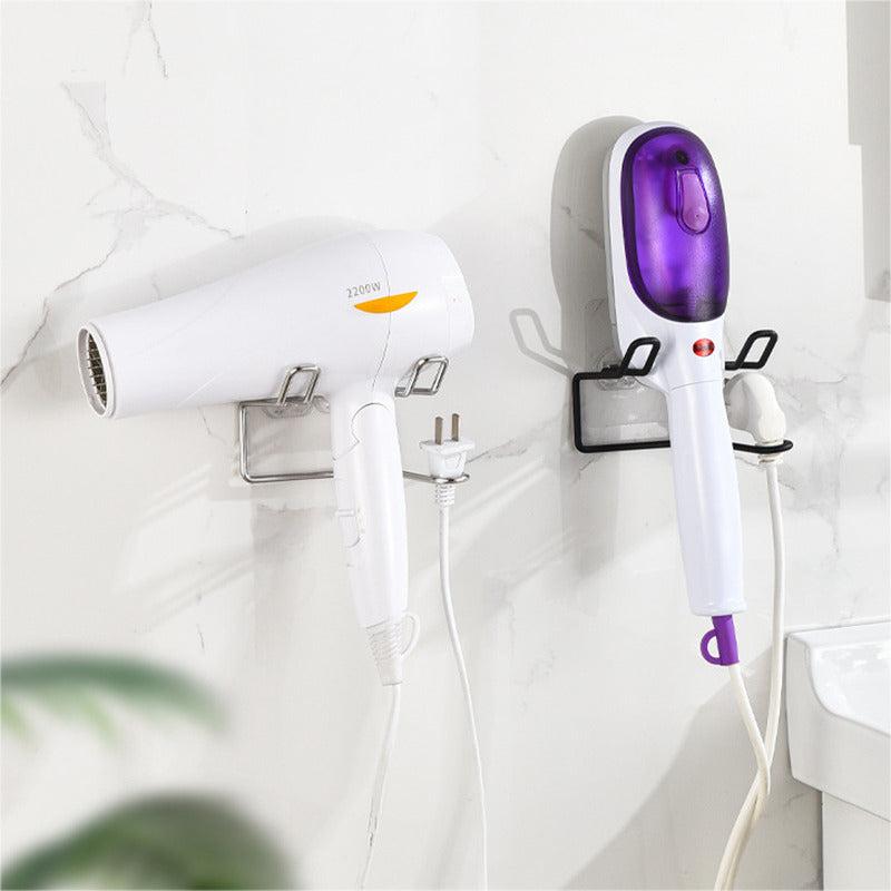 Hair Dryer Holder Rack Wall Mounted Bathroom Organizer