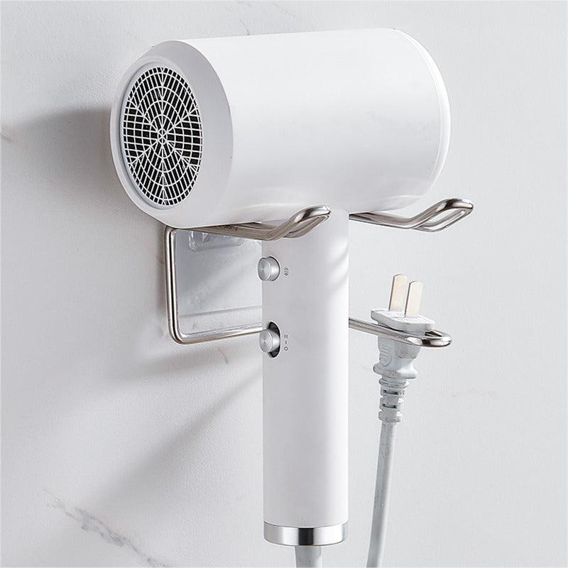 Hair Dryer Holder Rack Wall Mounted Bathroom Organizer