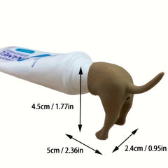 Dog Butt Toothpaste Topper Dispenser Cap Funny Gift