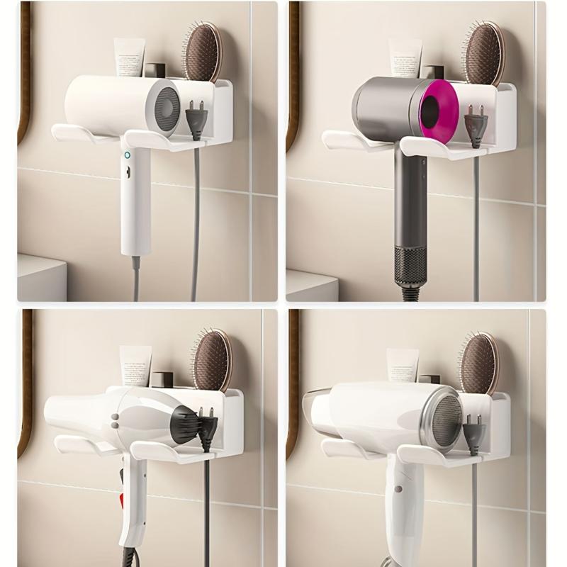 Hair Dryer Mobile Phone Storage Rack Bathroom Wall-mounted Holder