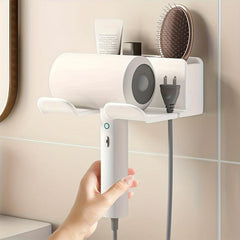 Hair Dryer Mobile Phone Storage Rack Bathroom Wall-mounted Holder