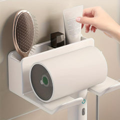 Hair Dryer Mobile Phone Storage Rack Bathroom Wall-mounted Holder