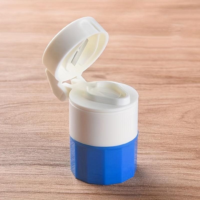 4 In 1 Portable Pill Box Dispenser Grinder Cutter Storage