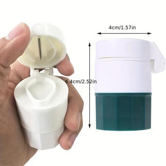 4 In 1 Portable Pill Box Dispenser Grinder Cutter Storage