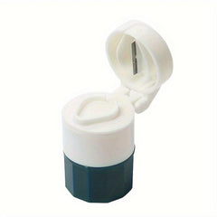 4 In 1 Portable Pill Box Dispenser Grinder Cutter Storage