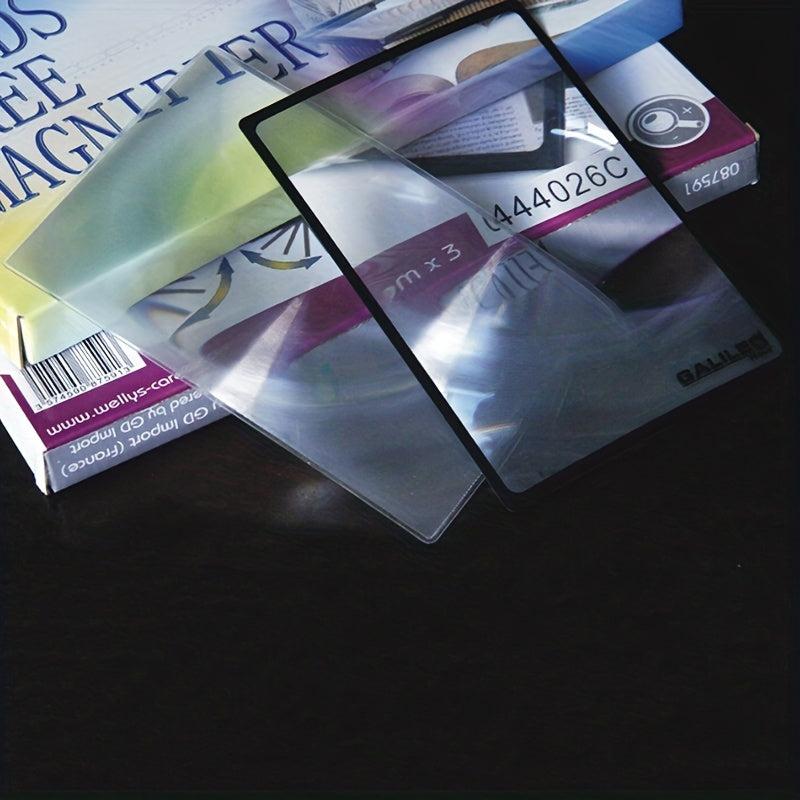 A5 Flat PVC Magnifier Sheet X3 Book Page Magnifying Reading Glass Lens