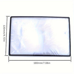 A5 Flat PVC Magnifier Sheet X3 Book Page Magnifying Reading Glass Lens