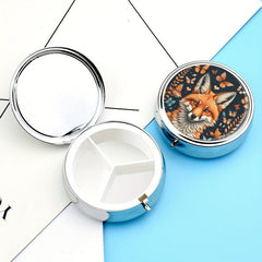 Classic Butterfly Fox Pill Box 3 Compartment Medicine Pill Organizer