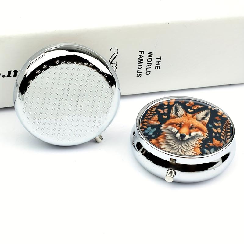 Classic Butterfly Fox Pill Box 3 Compartment Medicine Pill Organizer