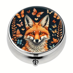 Classic Butterfly Fox Pill Box 3 Compartment Medicine Pill Organizer