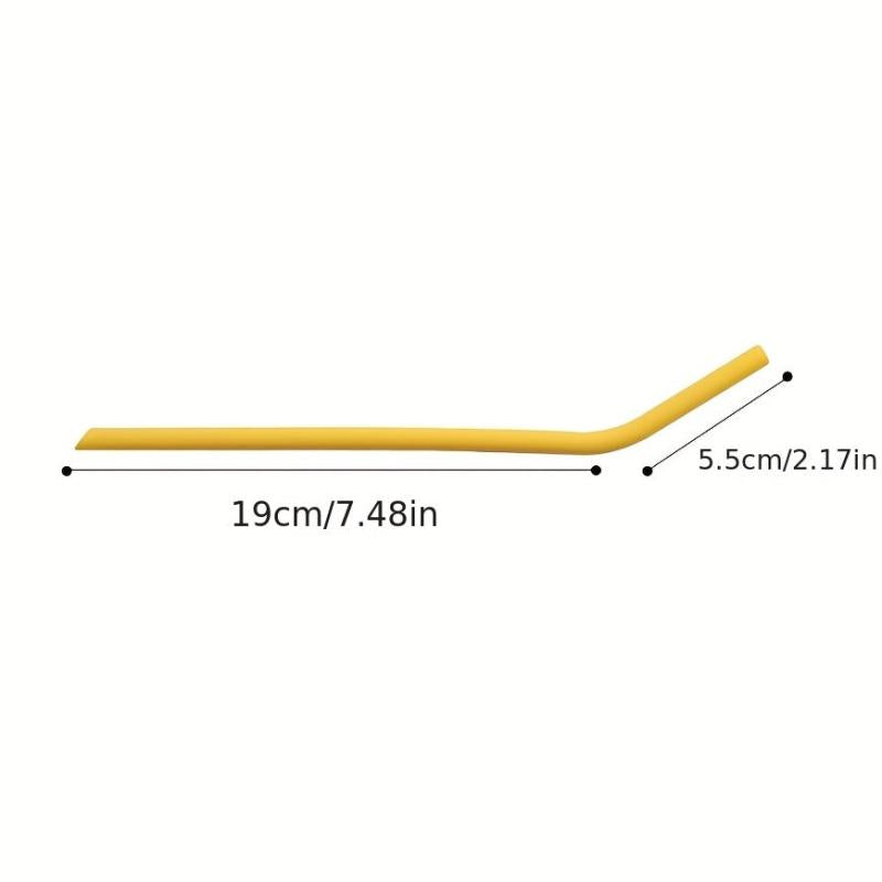 6pcs Silicone Drinking Straw Soft Straw for Children's Food 6 Colors