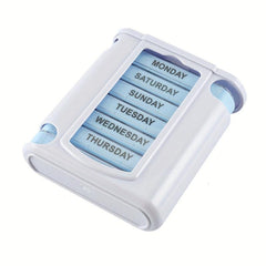Travel Portable Plastic Pill Box with 28 Compartments, 7 Days, 4 Times
