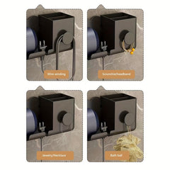 Hair Dryer Holder Bathroom Storage Rack Wall Mounted