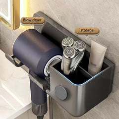 Hair Dryer Holder Bathroom Storage Rack Wall Mounted