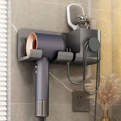 Hair Dryer Holder Bathroom Storage Rack Wall Mounted