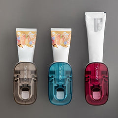 Automatic Toothpaste Squeezer with Toothbrush Holder