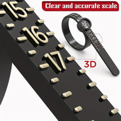 Upgraded Soft Ring Sizer Measuring Tool with Magnified Glass