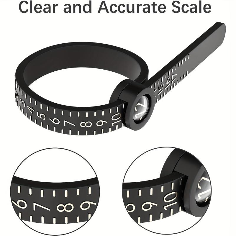 Upgraded Soft Ring Sizer Measuring Tool with Magnified Glass