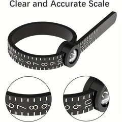 Upgraded Soft Ring Sizer Measuring Tool with Magnified Glass