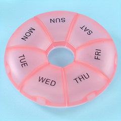 1pc Weekly Pill Organizer Pill Container For Travel With Separate Compartments