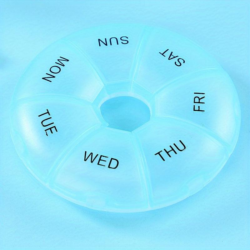 1pc Weekly Pill Organizer Pill Container For Travel With Separate Compartments