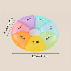 1pc Weekly Pill Organizer Pill Container For Travel With Separate Compartments