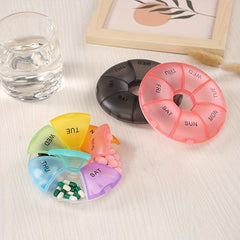 1pc Weekly Pill Organizer Pill Container For Travel With Separate Compartments