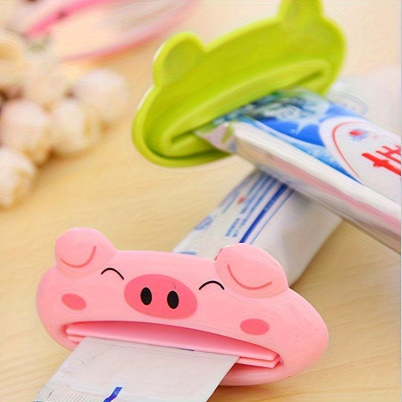 5pcs Cartoon Animal Toothpaste Squeezer Multifunctional Labor-saving Clip