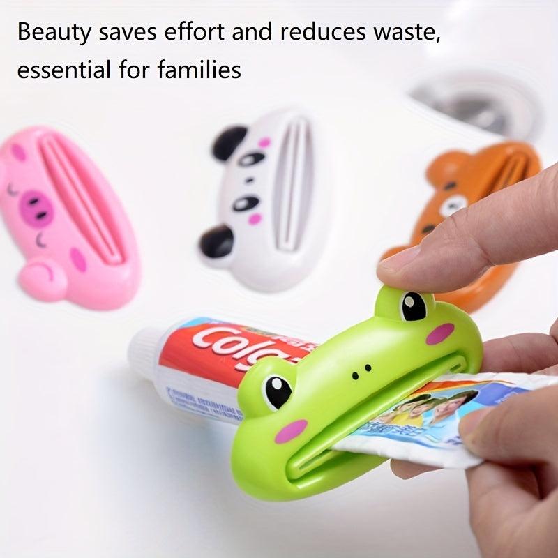 5pcs Cartoon Animal Toothpaste Squeezer Multifunctional Labor-saving Clip