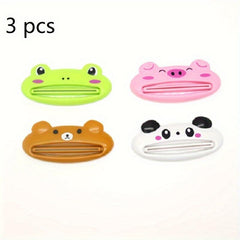 5pcs Cartoon Animal Toothpaste Squeezer Multifunctional Labor-saving Clip