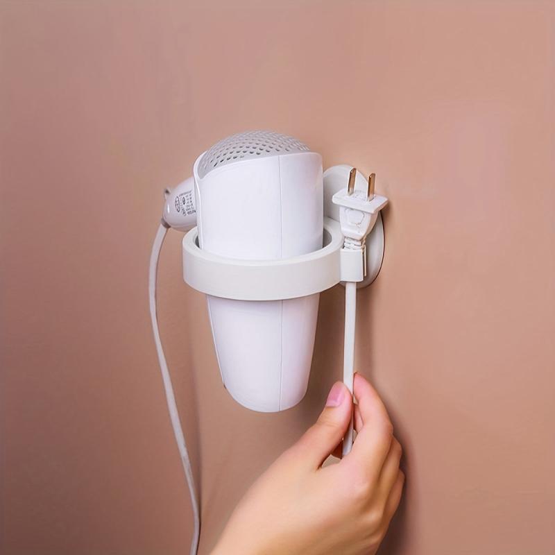 Hair Dryer Rack Wall Hanging Storage Rack No Punching Bathroom Hair Dryer Rack