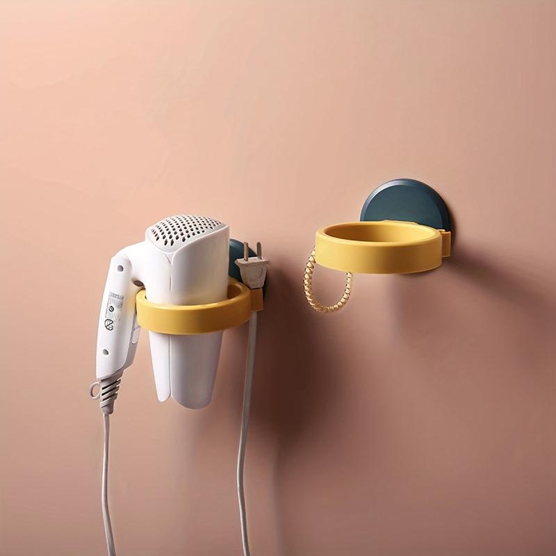 Hair Dryer Rack Wall Hanging Storage Rack No Punching Bathroom Hair Dryer Rack