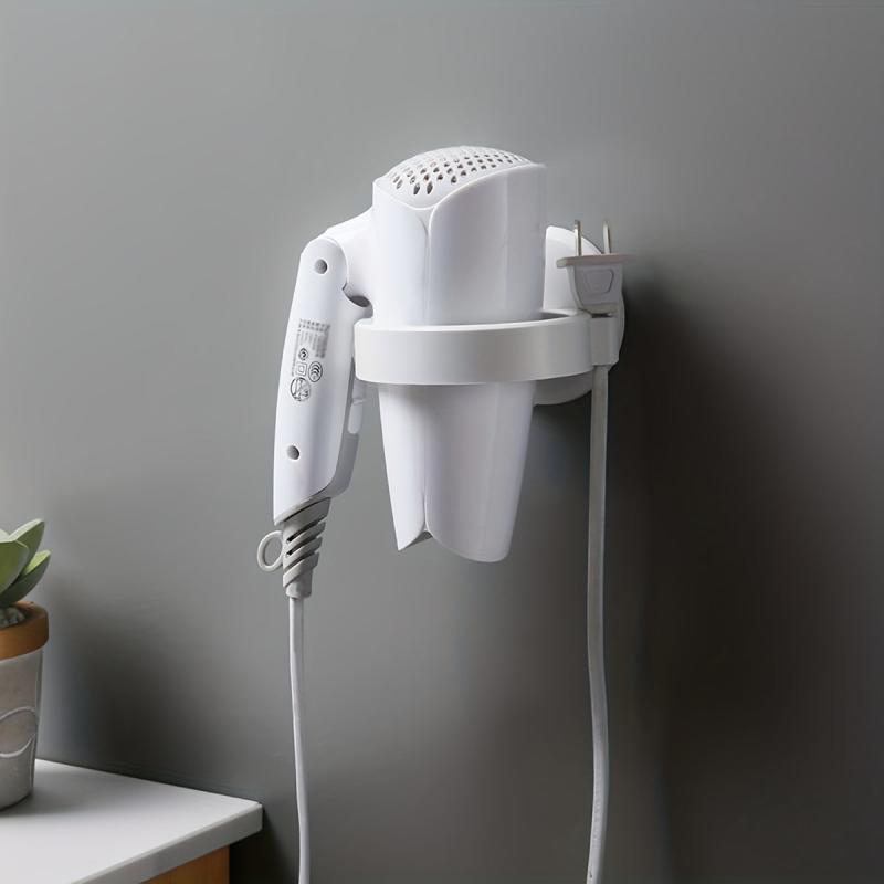 Hair Dryer Rack Wall Hanging Storage Rack No Punching Bathroom Hair Dryer Rack
